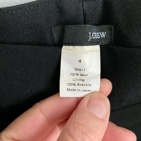 J. Crew 100% Wool Suit Black Blazer and Trousers Size 4 - Picture 4 of 16